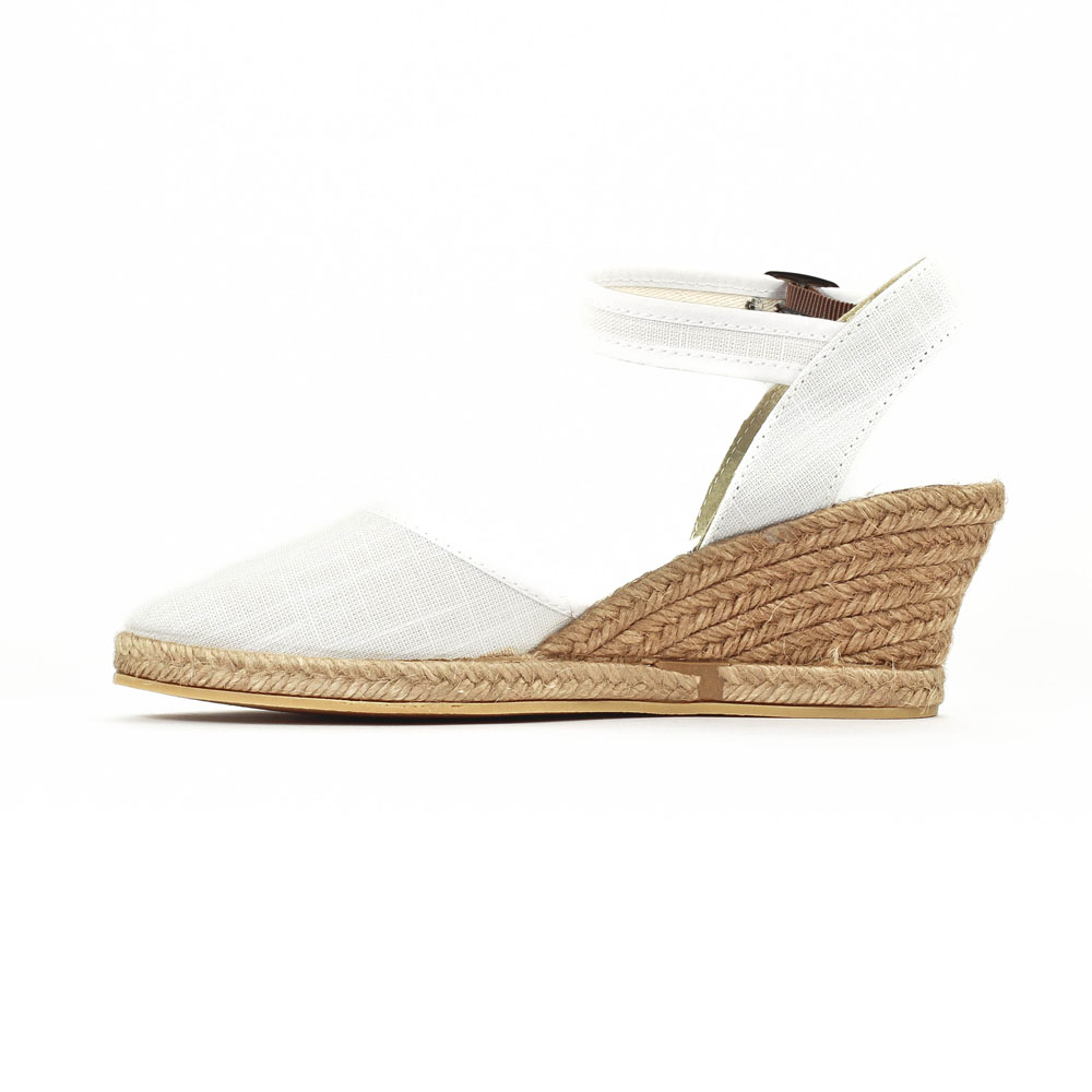 espadrilles compensées blanches femme
