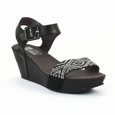 Nu Pieds Et Sandales Mamzelle Mant Noir, vue principale de la chaussure femme