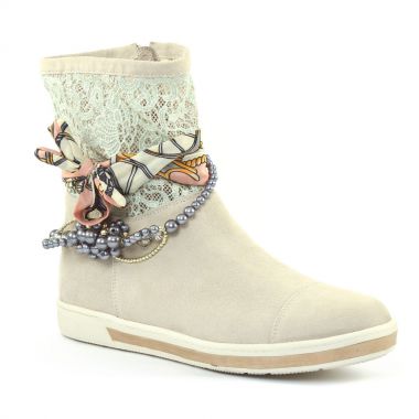 Bottines Et Boots Mamzelle Georgy Beige, vue principale de la chaussure femme
