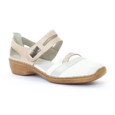 Nu Pieds Et Sandales Rieker 41320 Weiss, vue principale de la chaussure femme