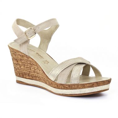 Nu Pieds Et Sandales Marco Tozzi 28353 Platinum, vue principale de la chaussure femme