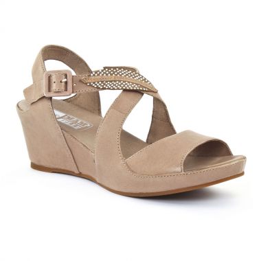 Nu Pieds Et Sandales Mamzelle Dorian Taupe, vue principale de la chaussure femme