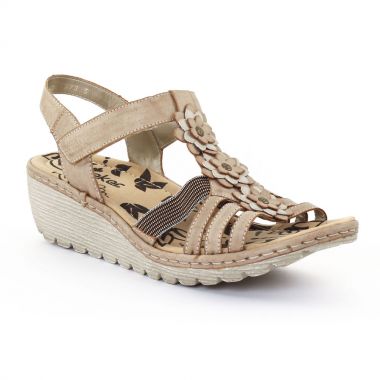 Nu Pieds Et Sandales Rieker K3762 Muschel, vue principale de la chaussure femme