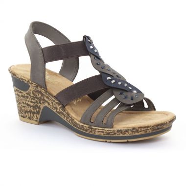 Nu Pieds Et Sandales Rieker 60668 Jeans, vue principale de la chaussure femme