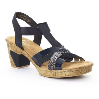 Nu Pieds Et Sandales Rieker 69759 Marine, vue principale de la chaussure femme