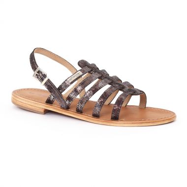 Nu Pieds Et Sandales Les Tropeziennes Brillant Noir Bronze, vue principale de la chaussure femme