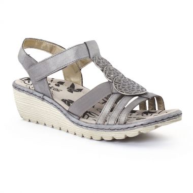Nu Pieds Et Sandales Rieker K3756 Grey, vue principale de la chaussure femme