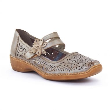 Escarpins Rieker 41372 Beige foncé, vue principale de la chaussure femme