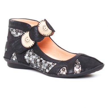 Ballerines Fugitive Uchea B Noir, vue principale de la chaussure femme
