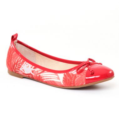 Ballerines Jb Martin Olsen Rouge, vue principale de la chaussure femme