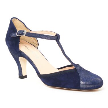 escarpin bleu marine talon 5 cm