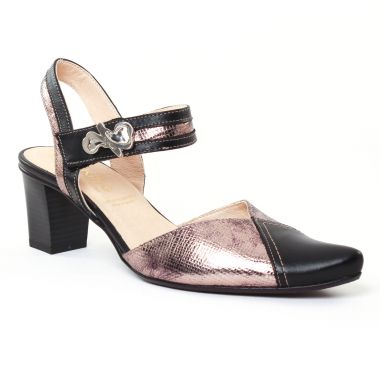 Nu Pieds Et Sandales Dorking Delta 6997 Noir Or, vue principale de la chaussure femme