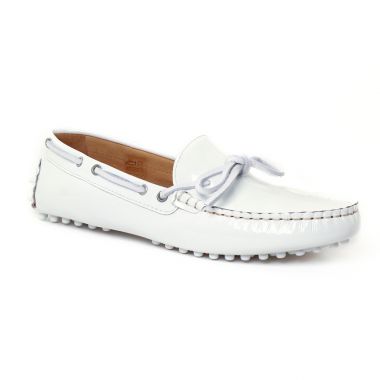 Mocassins Christian Pellet Thelma Blanc, vue principale de la chaussure femme