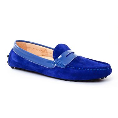 Mocassins Christian Pellet Tabata Bleu Jeans, vue principale de la chaussure femme