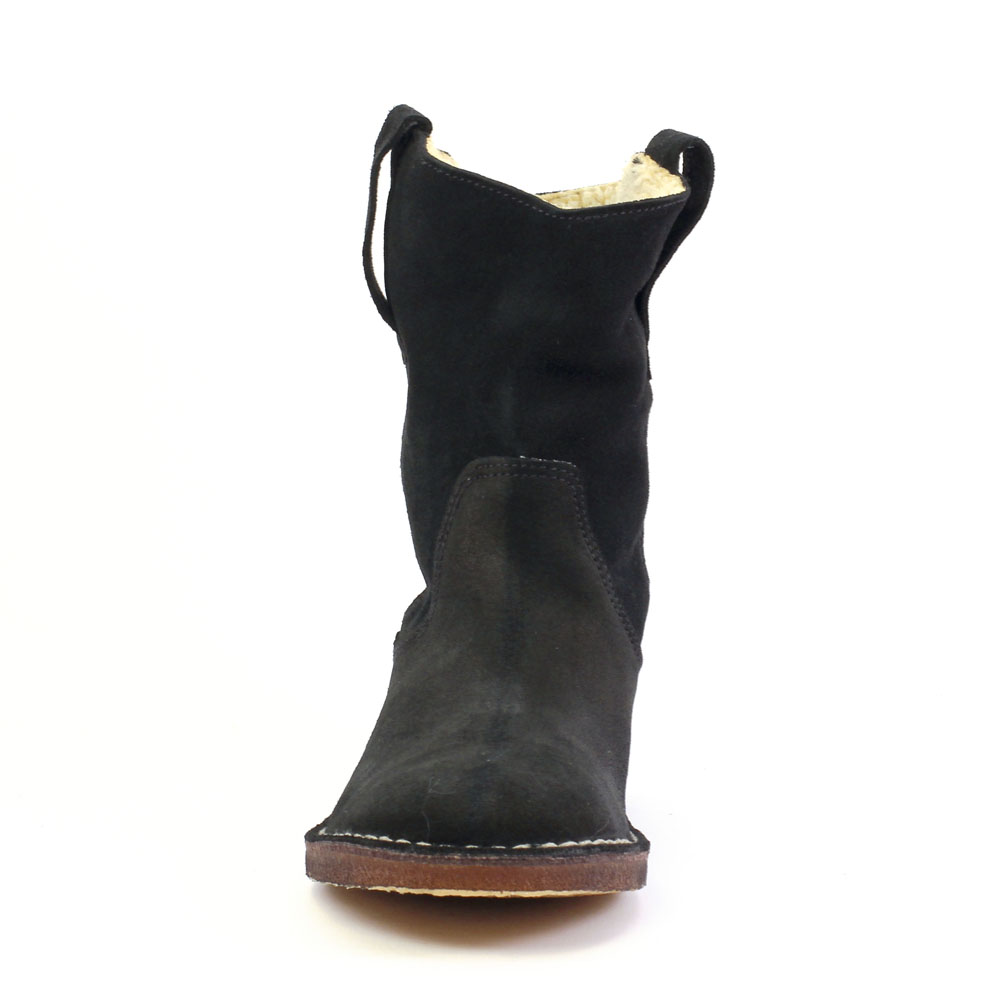 bottines nubuck noir femme