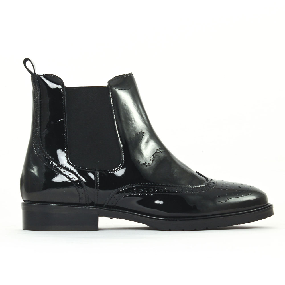 bottines vernis noir andré
