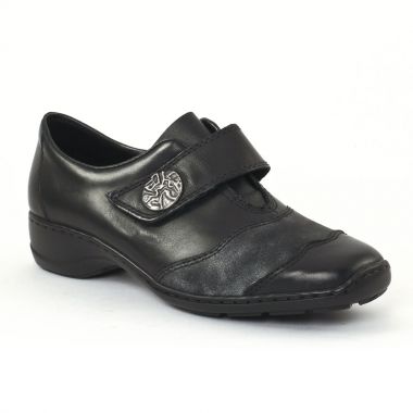 Mocassins Rieker 58398 Schwarz, vue principale de la chaussure femme