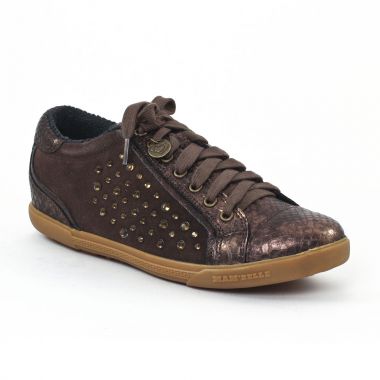Tennis Et Baskets Mode Mamzelle Esto Python Bronze, vue principale de la chaussure femme