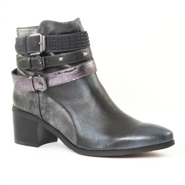 Bottines Et Boots Fugitive Louxor Argent gris, vue principale de la chaussure femme