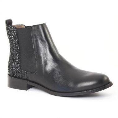Bottines Et Boots Scarlatine 2662 Glitter Noir, vue principale de la chaussure femme