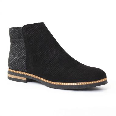 Bottines Et Boots Axell Rime Noir Gris, vue principale de la chaussure femme