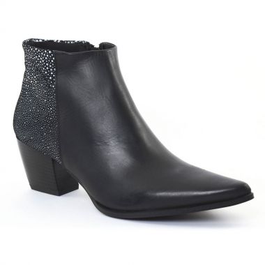 Bottines Et Boots Scarlatine al006 Noir Blanc, vue principale de la chaussure femme