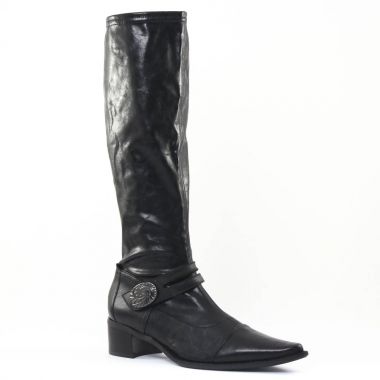 Bottes Fugitive Bosa Nappa Noir, vue principale de la chaussure femme