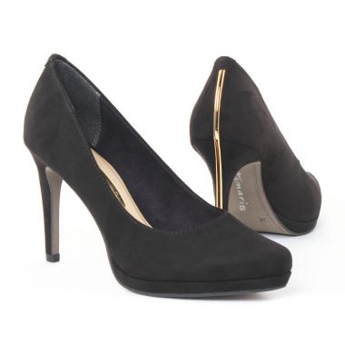 Escarpins Tamaris 22417 Black gold, vue principale de la chaussure femme
