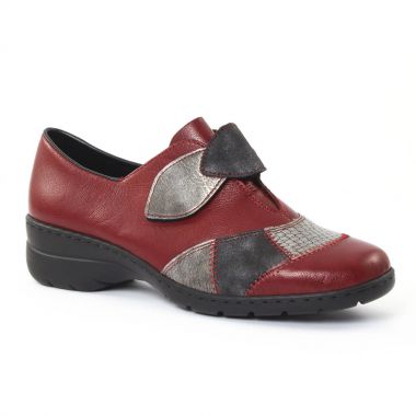 Mocassins Rieker L4350 Vino, vue principale de la chaussure femme