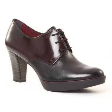 Chaussures À Lacets Tamaris 23300 Black Bordeaux, vue principale de la chaussure femme