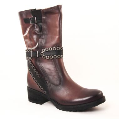 Bottes Mamzelle Douba Taupe Scott Noir, vue principale de la chaussure femme