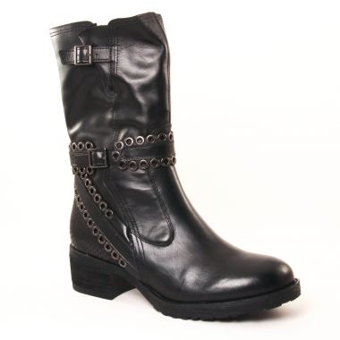 Bottes Mamzelle Douba Noir Python Noir, vue principale de la chaussure femme