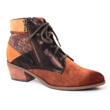 Bottines Et Boots Fugitive Soral Velours Gold, vue principale de la chaussure femme