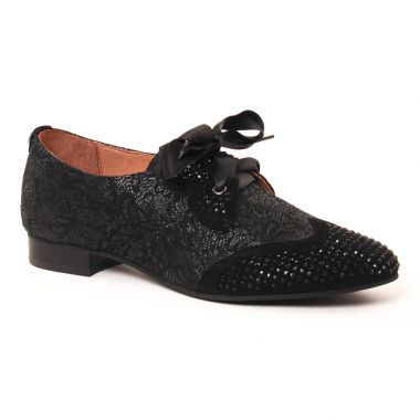 Chaussures À Lacets Mamzelle Zabou Compo Fleur Noir, vue principale de la chaussure femme