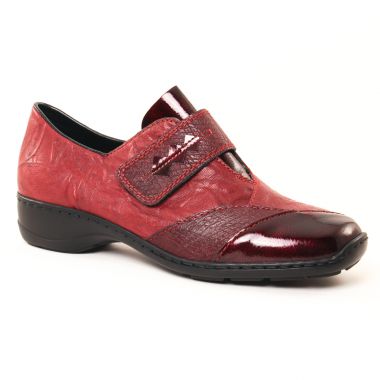 Mocassins Rieker 58397 Bordeaux, vue principale de la chaussure femme