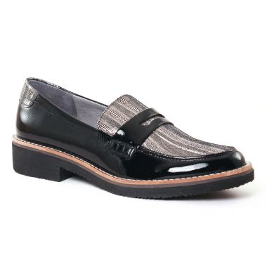 Mocassins Fugitive Gerba Vernis Noir, vue principale de la chaussure femme