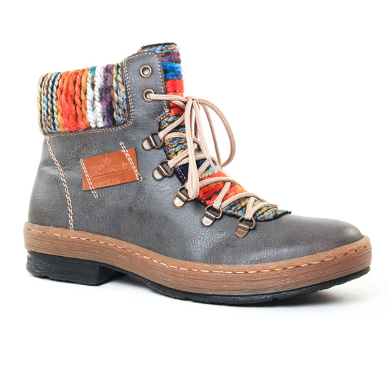 Bottines Et Boots Rieker Z6743 Gris Bleu, vue principale de la chaussure femme