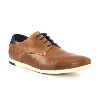 Chaussures Basses À Lacets Greenstone Bichat Cognac, vue principale de la chaussure homme