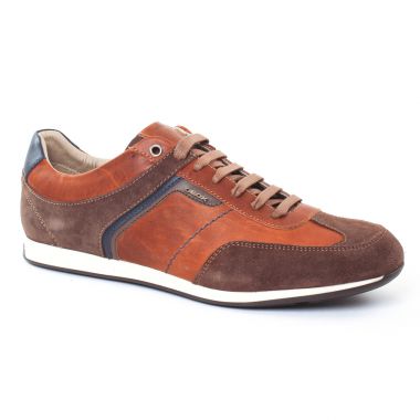 Tennis Geox U722Fb Marron, vue principale de la chaussure homme