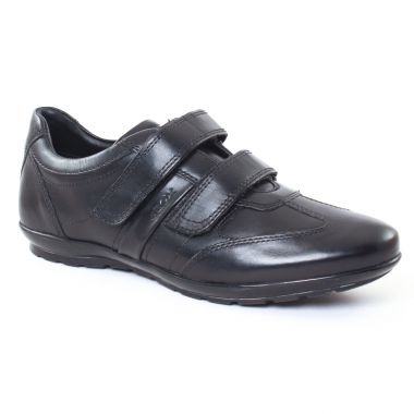 Tennis Geox U32A5D Black, vue principale de la chaussure homme