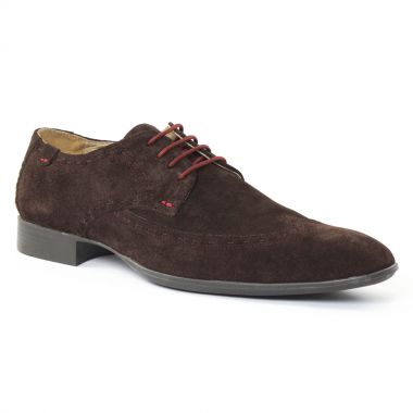 Chaussures Basses À Lacets Amoroso Nathan Marron, vue principale de la chaussure homme