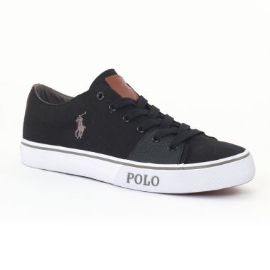 Tennis Polo Ralph Lauren a85y0276 Black Grey, vue principale de la chaussure homme