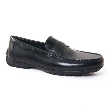 Mocassins Et Bateaux Geox U44Q6D Black, vue principale de la chaussure homme