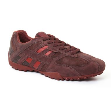 Tennis Geox Snake Coffee, vue principale de la chaussure homme