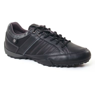 Tennis Geox Snake Black, vue principale de la chaussure homme