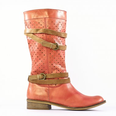 bottes rouge mode femme printemps été - Photo Produit 2