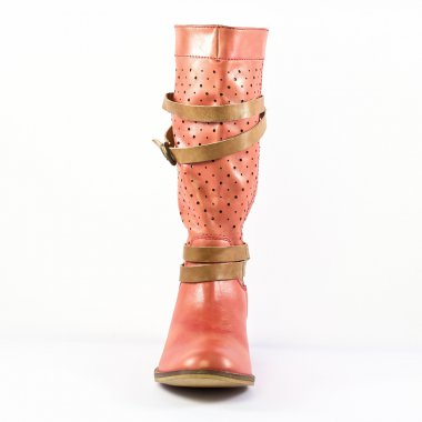 bottes rouge mode femme printemps été - Photo Produit 6