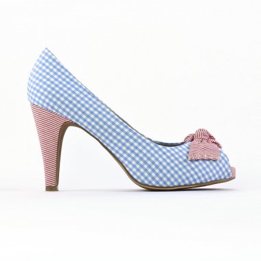 escarpins bleu mode femme printemps été - Photo Produit 2
