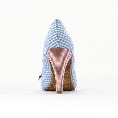 escarpins bleu mode femme printemps été - Photo Produit 7