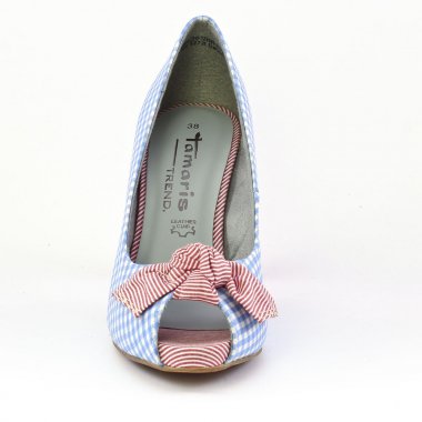 escarpins bleu mode femme printemps été - Photo Produit 6